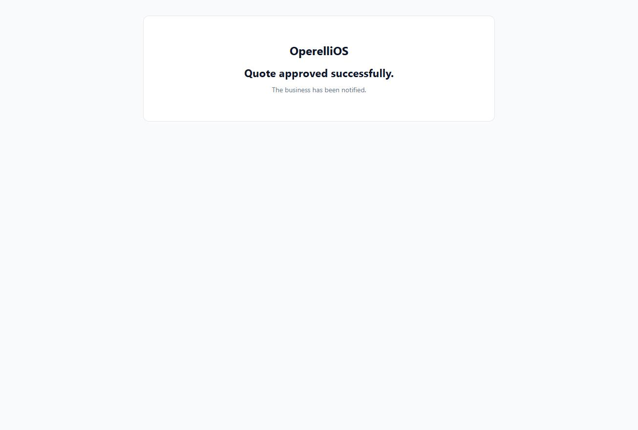 Customer confirmation after accepting a public proposal